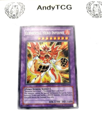 Elemental Hero Inferno - Unlimited - Secret NM - PP02-EN010 - yugioh -image