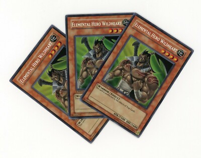 3 x ELEMENTAL HERO WILDHEART YU-GI-OH #GSE-EN001 *UNPLAYED* PROMO SECRET HOLO-image