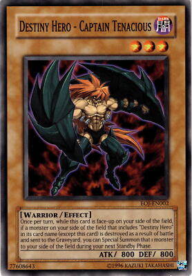 EOJ-EN002 Destiny HERO - Captain Tenacious NM Mint Unlim Ed (Combined Post)-image