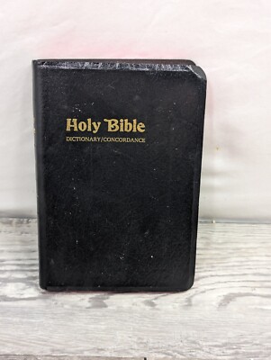 Holy Bible Dictionary Concordance King James 1977 Faux leather like religous-image