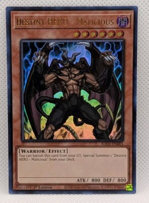Destiny HERO - Malicious (UR) RA03-EN001 Quarter Century Bonanza 1st Edition-image