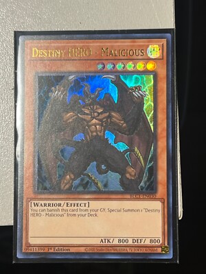 Destiny HERO - Malicious Ultra Rare Gold 1st Edition BLC1-EN030 Yugioh-image