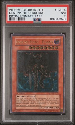 2006 YU-GI-OH! POTD-POWER OF THE DUELIST #EN014 DESTINY HERO-DOGMA PSA 7-image