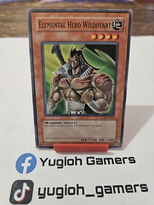 Yu-Gi-Oh Elemental Hero Wildheart EEN Unlimited Common Light Played -image