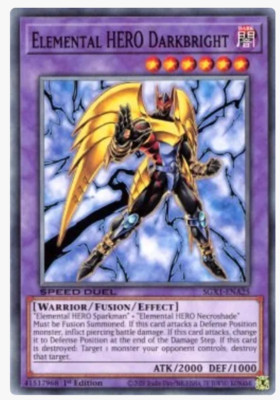 x3 Elemental HERO Darkbright SGX1-ENA25 Common Yugioh -image