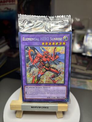Yu-Gi-Oh!  SEALED Elemental HERO Sunrise LDS3-EN104 Secret Rare Near Mint NM-image