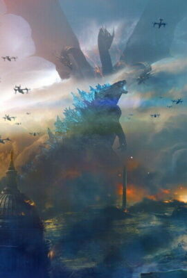 287623 Godzilla King of the Monsters Fighting Movie PRINT POSTER-image
