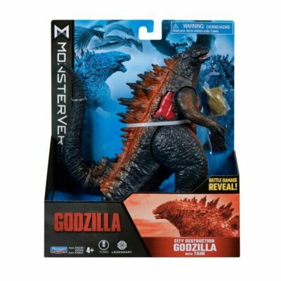 Playmates Godzilla vs Kong Battle City Destruction W/ Tank Battle Damage New-image