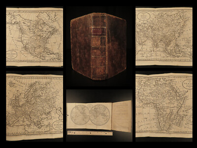 1796 Atlas MAPS Brookes General Gazetteer Geography Dictionary Asia America-image