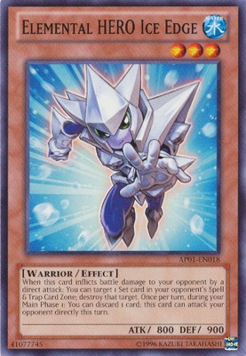 4x Lightly Played Elemental HERO Ice Edge - AP01-EN018 - Common - Unlimited Edit-image