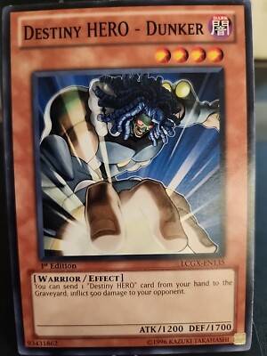 Destiny Hero - Dunker - 1st Edition - Yugioh Dark Monster - Vintage-image