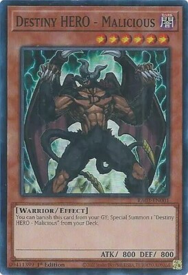 Destiny HERO - Malicious (Super Rare) RA03-EN001 Quarter Century Bonanza-image