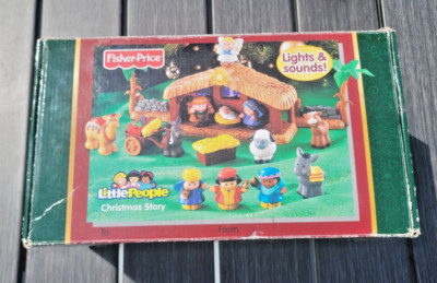 Fisher Price Little People A Christmas Story Nativity Set Vintage Lights Sound-image