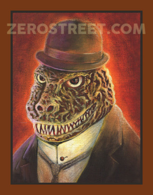 Godzilla Kaiju Pop Surrealism Art Retro Lowbrow Monster Movie Man Cave Print-image