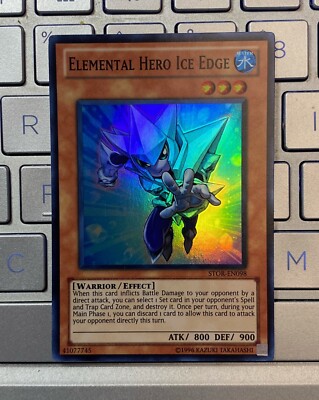 Yugioh Elemental Hero Ice Edge STOR-EN098 Super Rare Holo LP/NM-image