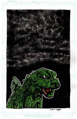 GODZILLA PINUP~ANTHONY CACIOPPO~NEW ART-image