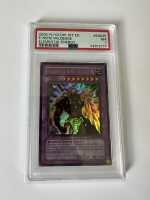  Yugioh YuGiOh! PSA 7 Elemental Hero Wildedge Ultra Rare 1st Ed EEN-EN035-image