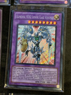 YuGiOh Card LCGX-EN050 Elemental HERO Shining Flare Wingman Secret NM Unl-image