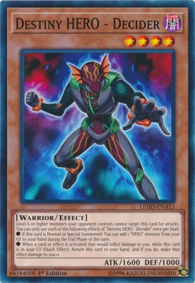 Destiny HERO - Decider - LEHD-ENA12 - Common - 1st Edition Near Mint Legendary H-image
