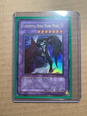Yugioh Elemental Hero Dark Neos POTD-EN033 Ultra Rare 1st Edition NM + Ultra Pro-image
