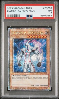 Yugioh - PSA 7 - Elemental hero Neos - Quarter Century Rare - TN23-EN006-image
