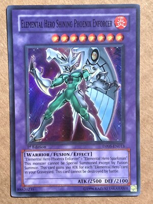 yugioh Elemental Hero Phoenix Enforcer DP05-EN013 1st Ed Super Rare near mint-image