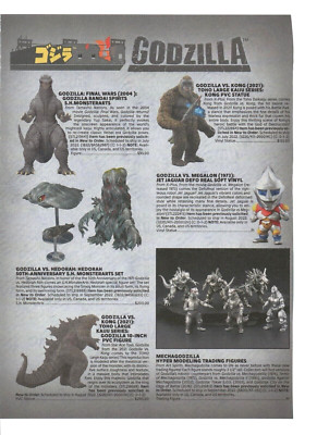 2022 Action Figure PRINT AD ART - Godzilla King Kong Megalon Hedorah Classic-image