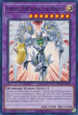 Yugioh! Elemental HERO Shining Flare Wingman - BLC1-EN139 - Common - 1st Edition-image