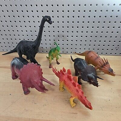 Vintage Dinosaur Lot of 6 Total *3 Imperial, 2 Larami, 1 Dormei* All Nice clean-image