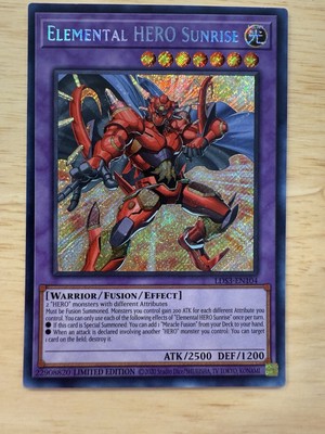 Elemental Hero Sunrise LDS3-EN104 Secret Rare Limited Edition-image