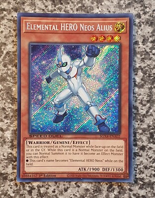 Yugioh SGX4-ENA02 Elemental HERO Neos Alius Secret Rare 1st Edition MINT-image