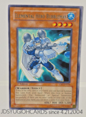 YuGiOh Elemental Hero Bubbleman 1st Edition  CRV-EN014 (Rare)  MINT/NEAR MINT-image
