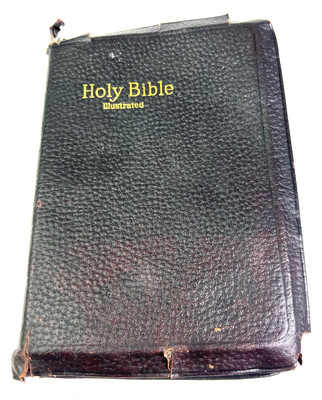 HOLY BIBLE Holman Pronouncing Edition Leather Gem Text c.1935 Color Pics & Maps-image