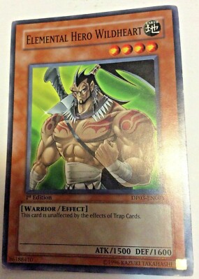 Yu Gi Oh Card Elemental Hero WIldheart DP03-N003 1996 Yu-Gi-Oh Trading Card Game-image