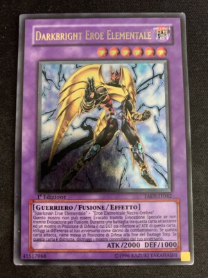 Yu-Gi-Oh! Italian Elemental Hero Darkbright TAEV-IT042 Ultimate 1st Light Play-image