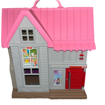 Fisher Price Little People Big Helpers Home 2017 Pink Play House Mattel Sound-image