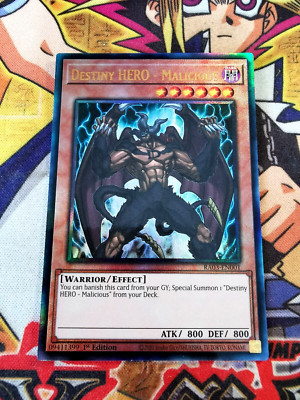 Destiny HERO - Malicious ra03-en001 (NM+) Ultimate Rare Yu-Gi-Oh!-image