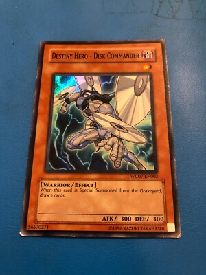 YUGIOH Super Rare Destiny Hero - Disk Commander WC07-EN003 PLAYED-image