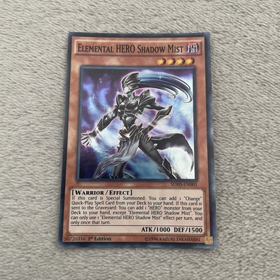 Elemental Hero Shadow Mist - SDHS-EN001 - Super Rare - 1st Edition Moderately MP-image