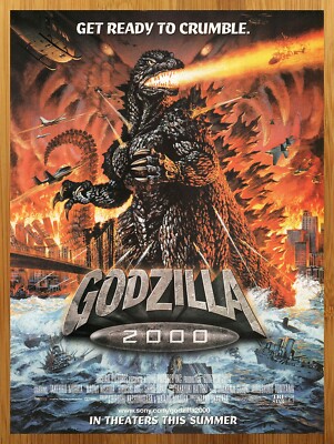 Godzilla 2000 Vintage Print Ad/Poster Official Authentic Kaiju Movie Promo Art-image