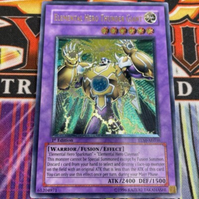 Yu-Gi-Oh! Elemental Hero Thunder Giant TLM-AE036 1st Ultimate Asian English EX-image