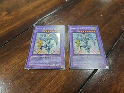 Yugioh Elemental Hero Shining Flare Wingman Ct03-En004 Set Of 2  Secret  1996-image