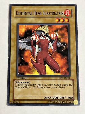 1x (LP) Elemental Hero Burstinatrix - DP1-EN002 - Common - 1st Edition  YuGiOh-image