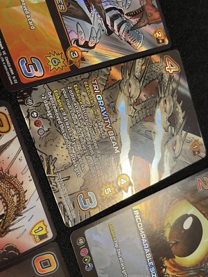 ULTRA RARE Tri Gravity Beam Ghidorah Alt Art Card Godzilla Universus + 5 Cards-image