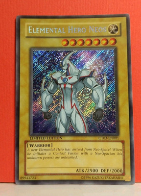 Elemental Hero Neos CT03-EN001 Secret Rare Limited Edition Yu-Gi-Oh Card  2006-image