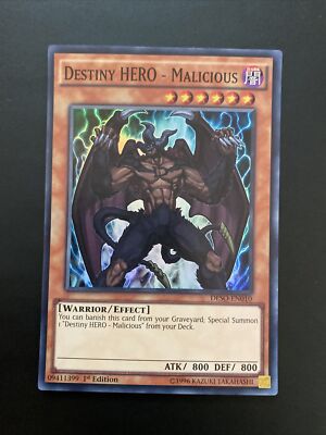 Yu Gi Oh Destiny Hero Malicious Soldier of Destiny Deso-en010 Eng Super Rare-image