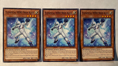3X Elemental HERO Neos Alius - OP09-EN013 / DP06-EN005 - Common - NM - YuGiOh!-image