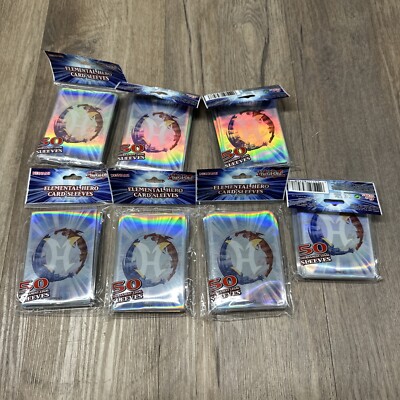 7 Konami Yu-Gi-Oh Deck Protectors - ELEMENTAL HERO (50 Tournament-Legal Sleeves)-image