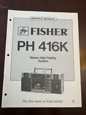 Fisher PH 416K Stereo High Fidelity Service Manual Vintage OEM Repair Diagrams-image