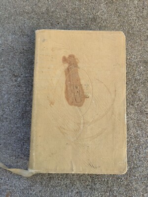 1949 Collins Great Britain Gold Gilt White Leather Cover Bible w Map-image